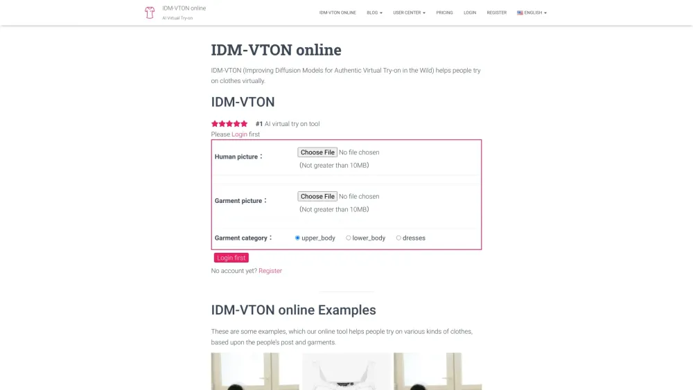 IDM-VTON online: AI Tool for Virtual Fitting