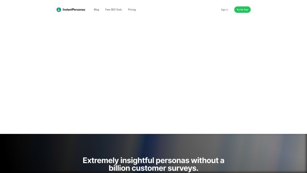 InstantPersonas: AI Tool for Instant Personas