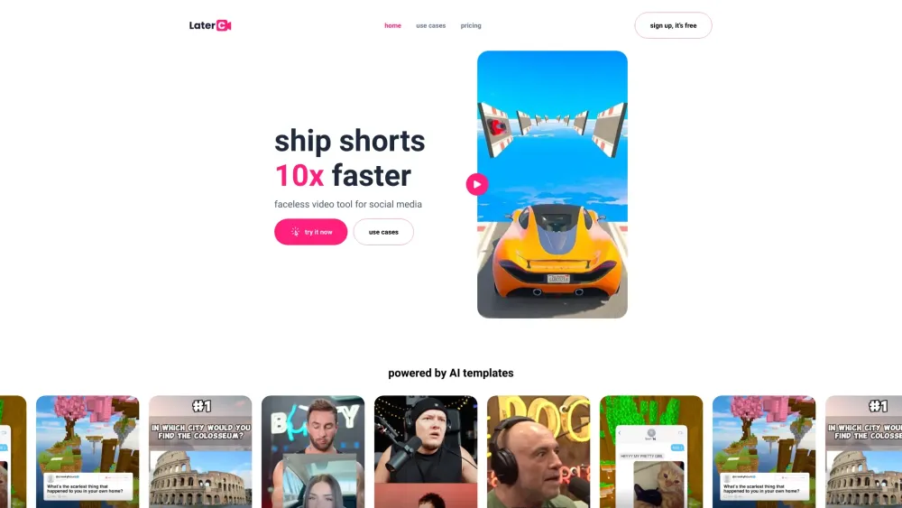 Latercut: AI Tool for Fast Short-Form Videos