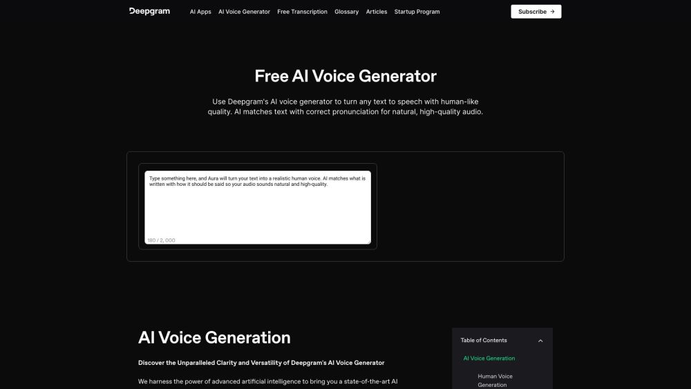 Deepgram AI Voice Generator: Ultimate AI Tool for Audio Creation