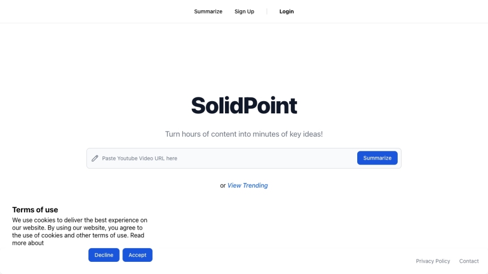 SolidPoint: AI Tool for Video Summaries