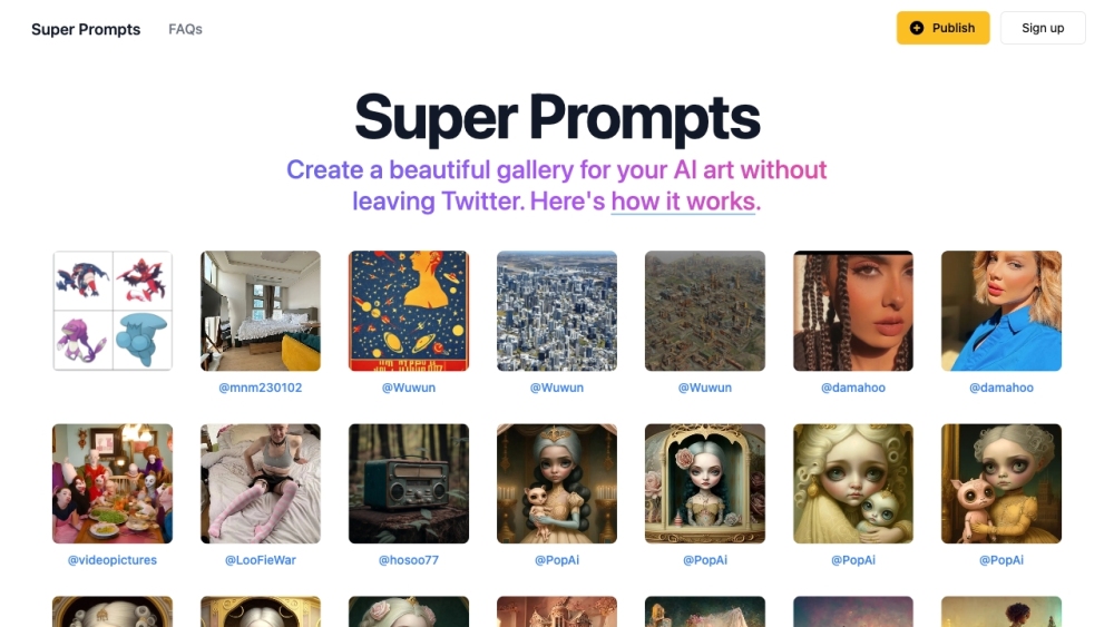 Super Prompts: AI Art Gallery & Creation Tool