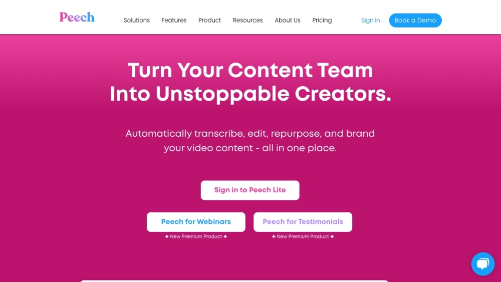 Peech: AI Video Platform for Marketers