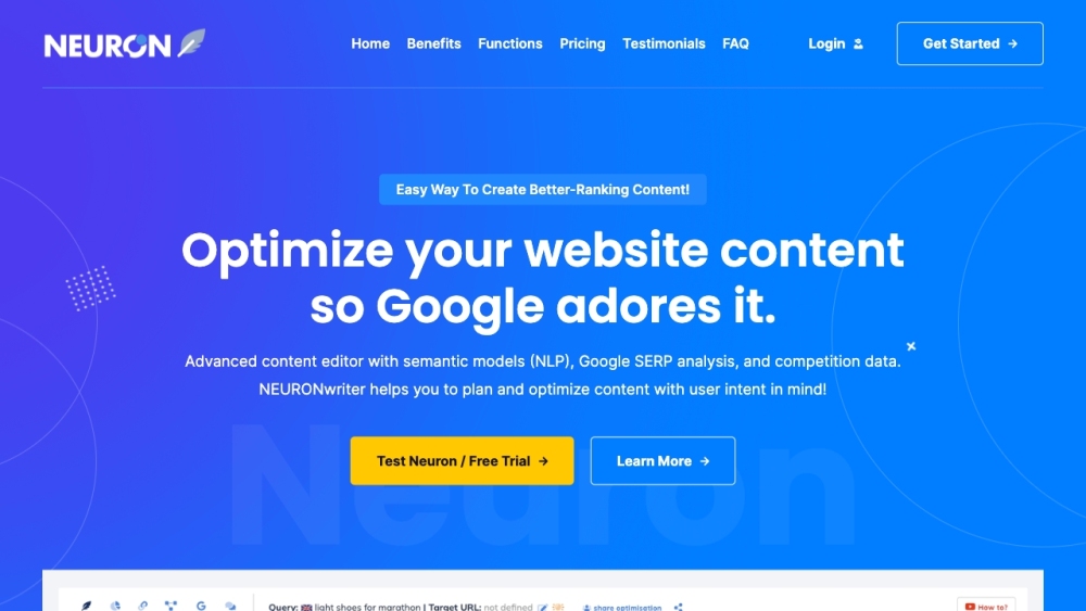 NeuronWriter: AI Tool for Content Optimization