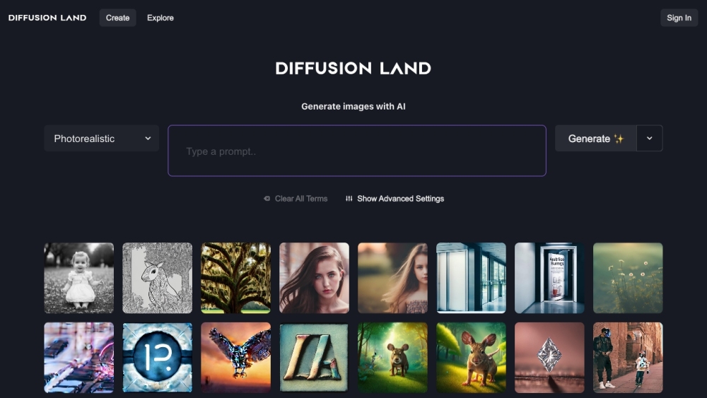 Diffusion Land: AI Tool for Stunning Visuals