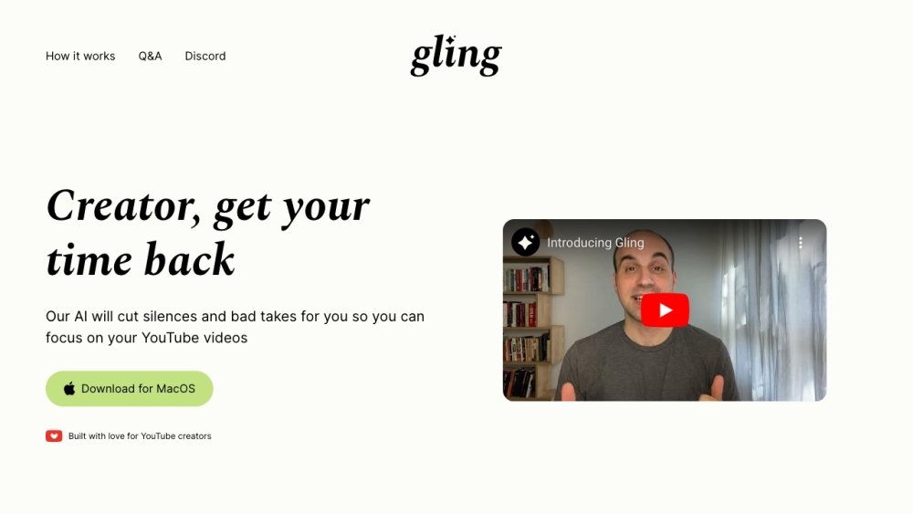 Gling AI: AI Video Editing Tool for YouTubers