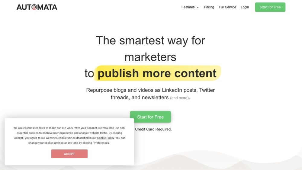Automata: AI Tool to Repurpose Videos & Content
