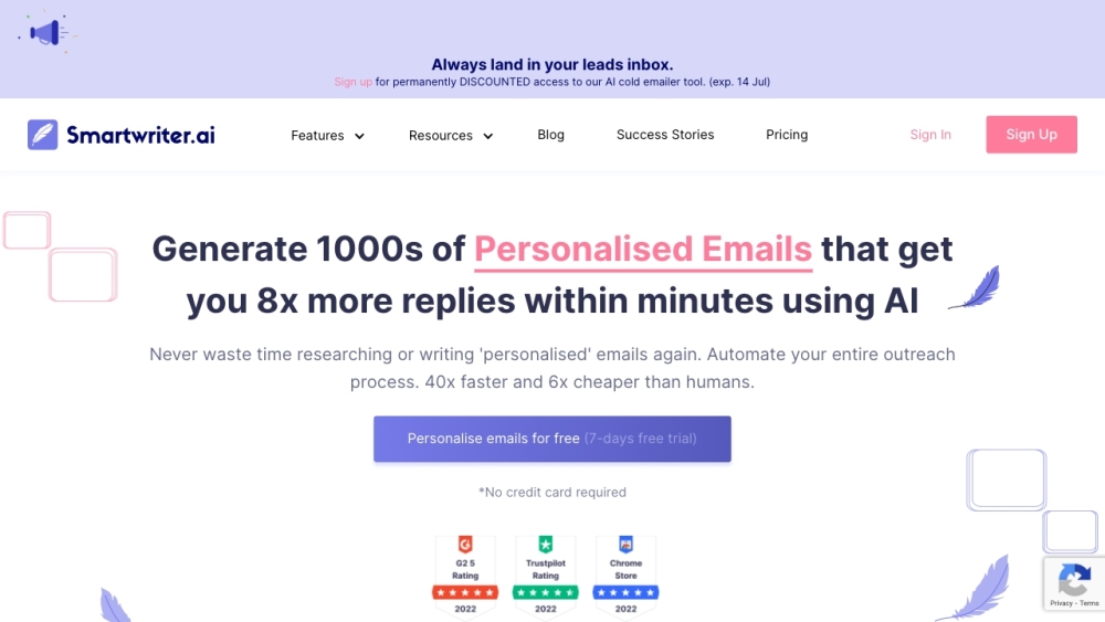 SmartWriter: AI Tool for Personalized Cold Emails & LinkedIn Messages