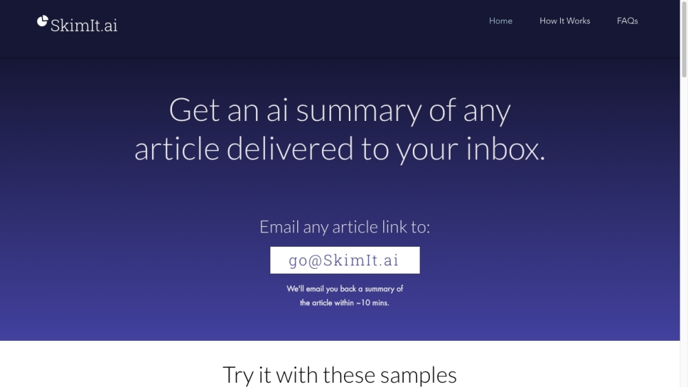 SkimIt.ai: AI Tool for Instant Article Summaries