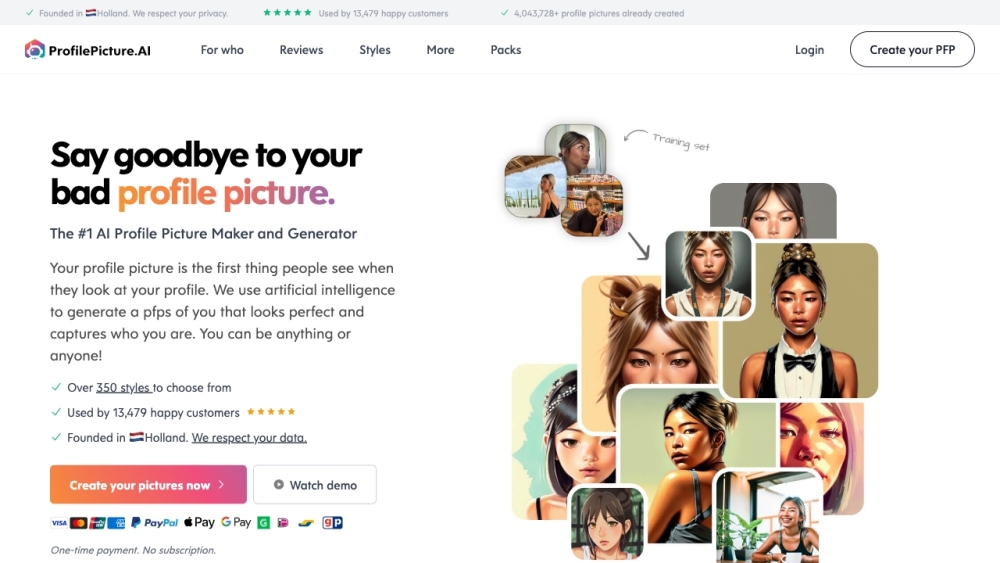 PFP.AI: AI Profile Picture Generator & Maker