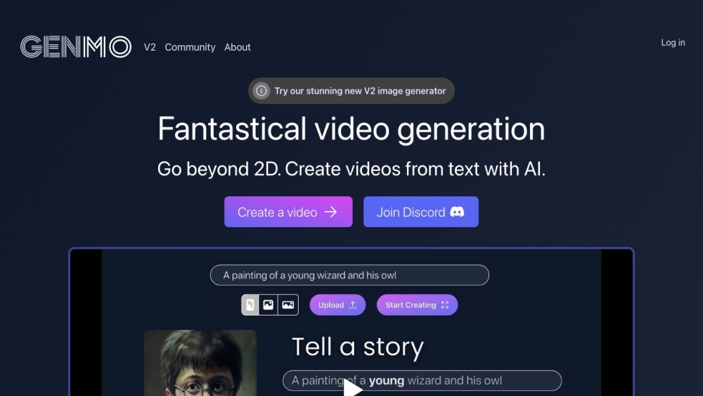 Genmo: Collaborative AI Tool for Fantastical Videos