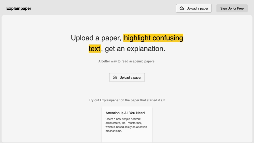 Explainpaper: AI Tool for Research Papers