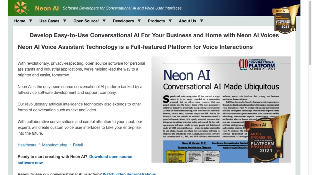 Neon AI: Conversational AI Platform for Businesses and Homes. #ai tool #Neon AI