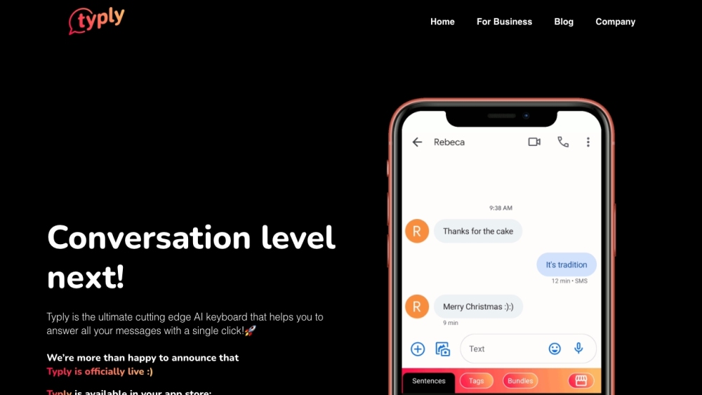 Typly: AI Keyboard, Ultimate Messaging AI Tool