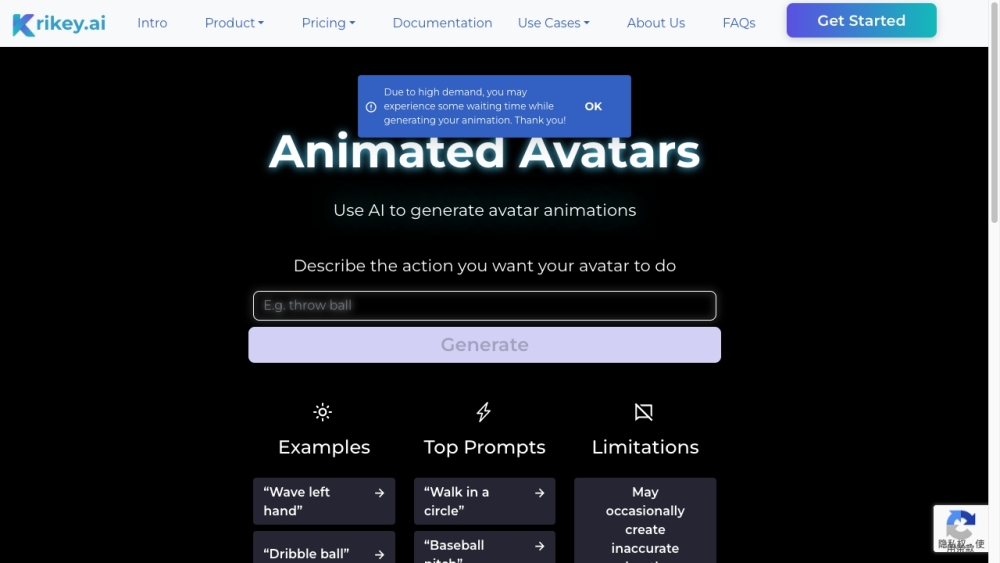 Krikey AI Animation Maker: AI Tool for 3D Animations