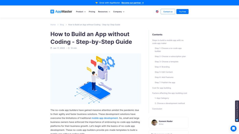 AppMaster: Build Mobile Apps Easily with No-Code AI Tool