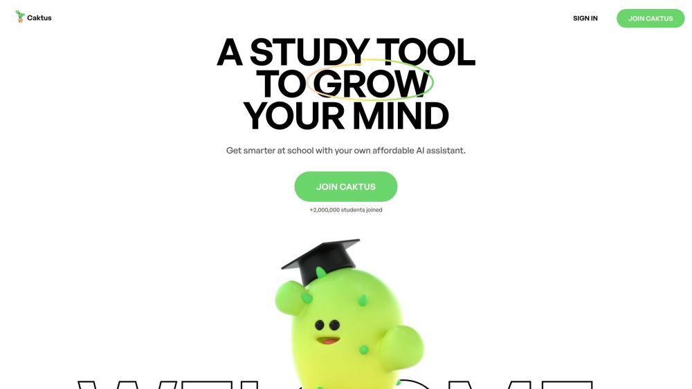 Caktus AI: Student AI Tool for Writing, Coding & More