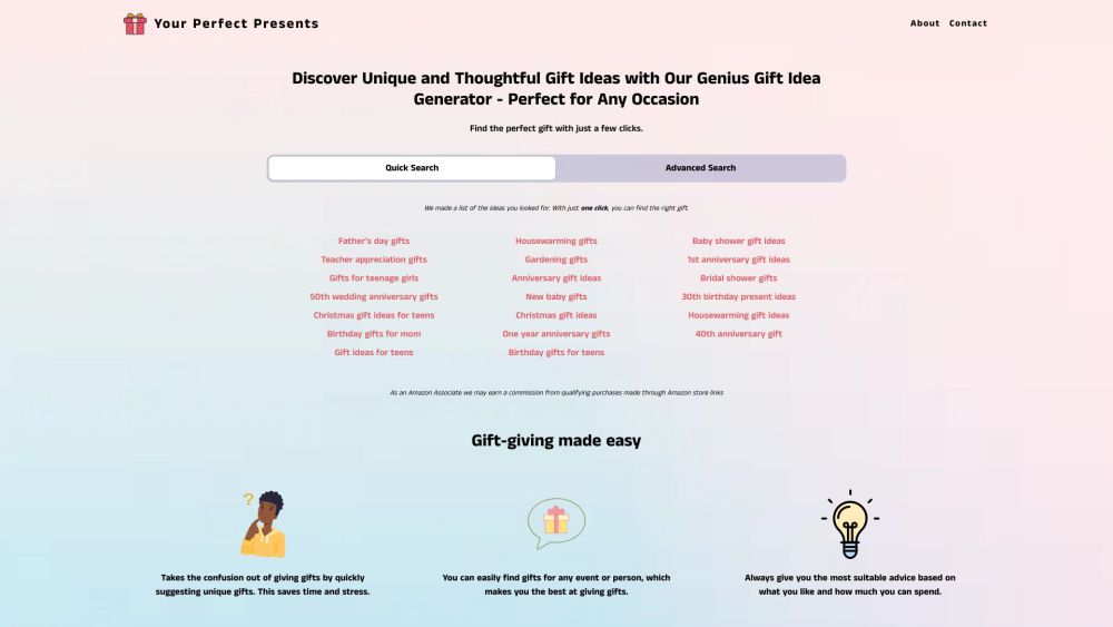 Your Perfect Presents: Unique AI Tool for Gifts