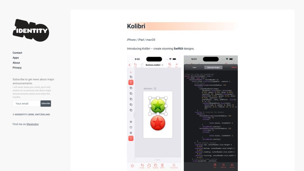 Kolibri: SwiftUI AI Tool for Effortless Designs