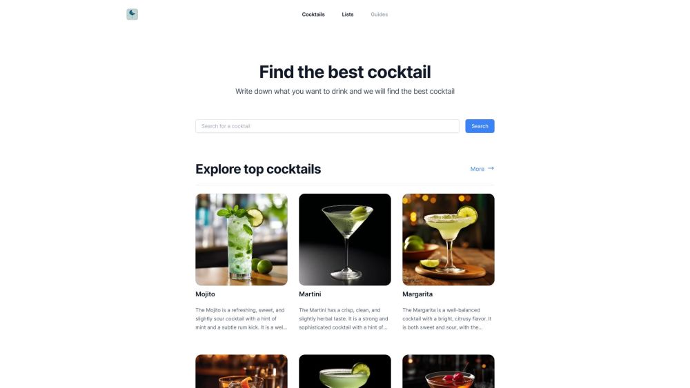 CocktailWave: AI Tool for Perfect Cocktail Matches