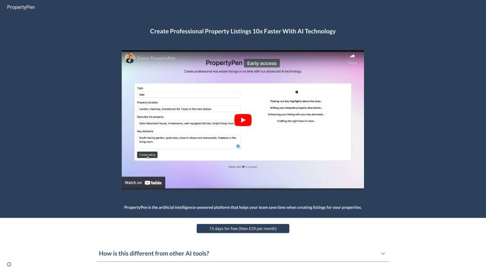 PropertyPen: AI Tool for Faster Property Listings