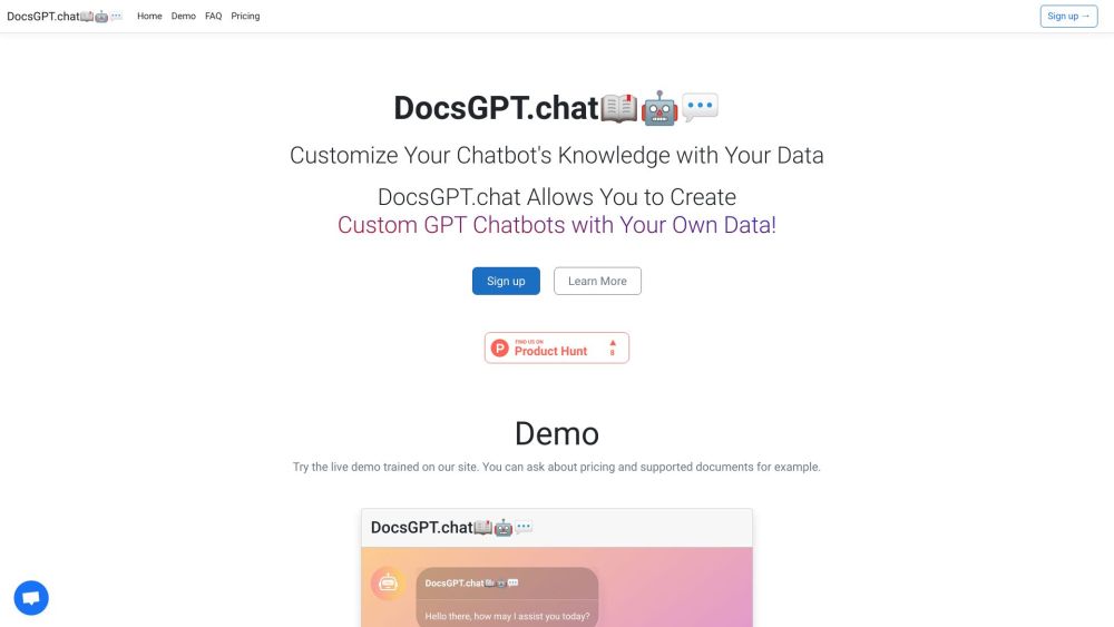 DocsGPT.chat📖🤖💬: AI Tool for Building Custom GPT Chatbots