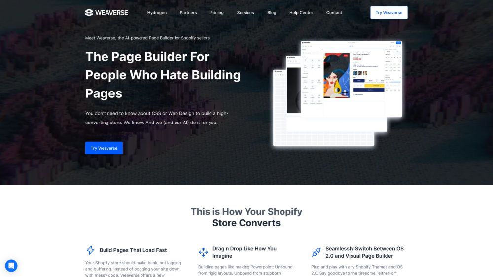 Weaverse: AI-Powered Page Builder & CMS for Shopify Sellers