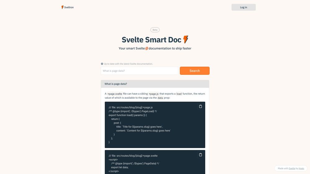 Svelte Smart Doc: AI Tool for Faster Project Shipping