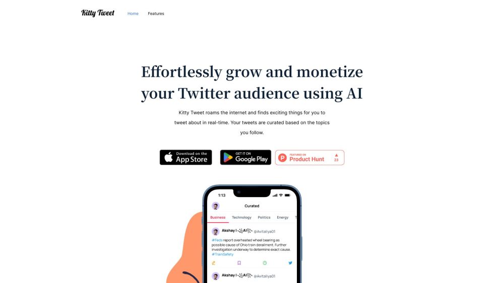 Kitty Tweet: AI Tool to Grow & Monetize Twitter