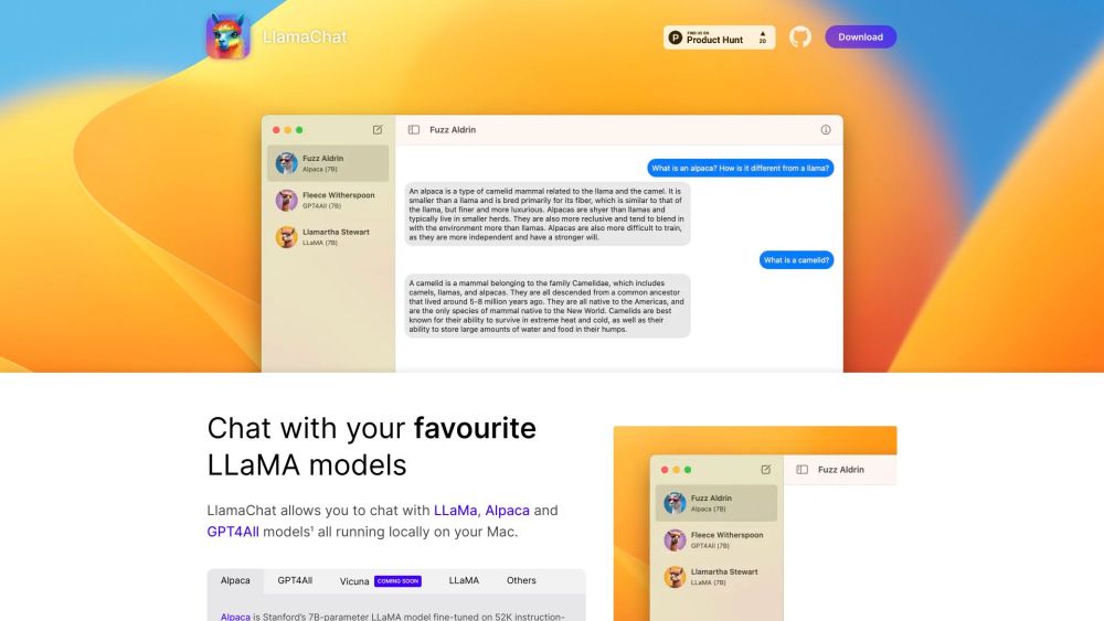 LlamaChat: AI Tool for Local LLaMA Chat