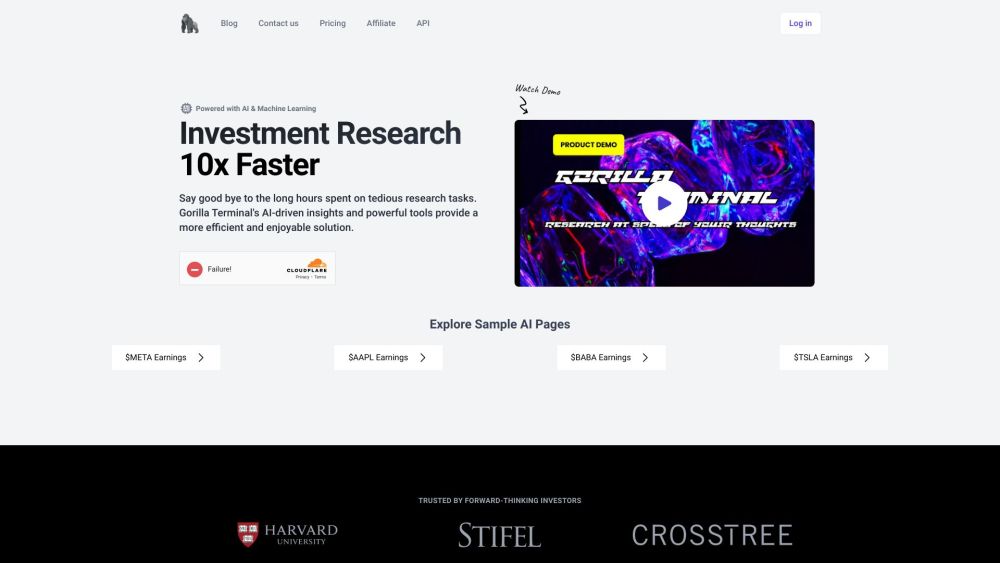 Gorilla Terminal: AI-first Investment Research Platform