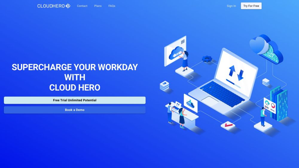 Cloud Hero Website screenshot