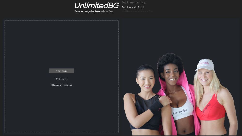 UnlimitedBG: AI tool removes image backgrounds