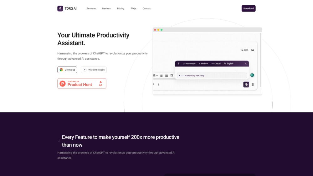Torq AI: AI Tool for Email Management & Smart Suggestions