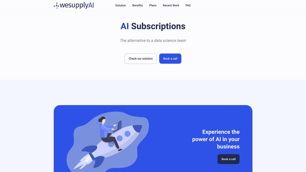 wesupplyAI: AI Tool for Ready-to-Use ML Models