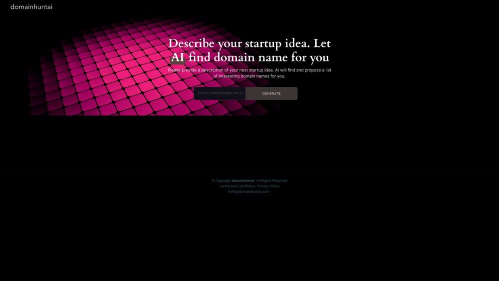 Domainhuntai: AI Tool for Startup Domains