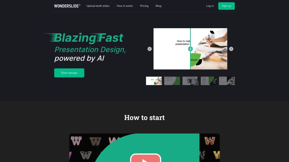 Wonderslide: Fast, Easy AI Tool for Presentations