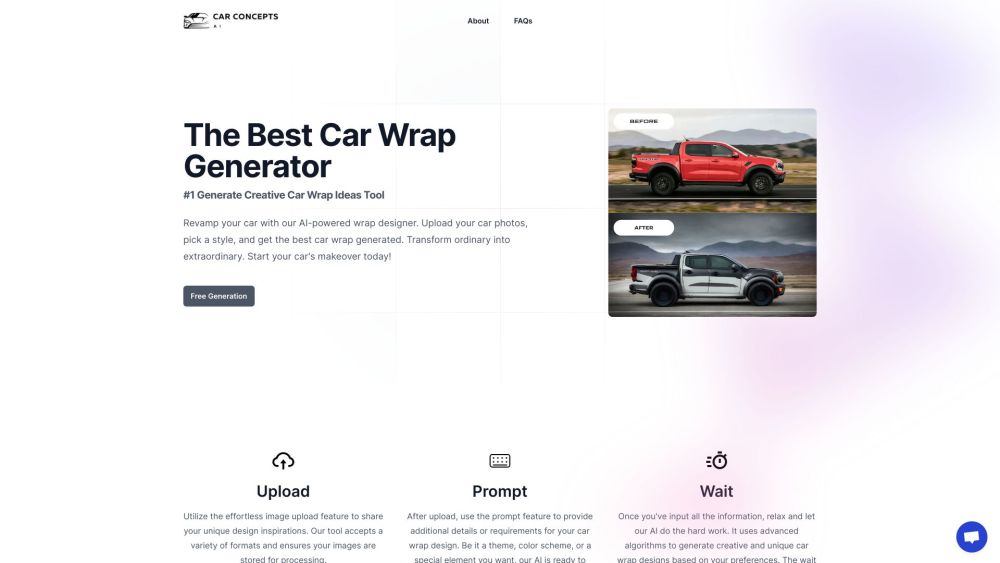 Car Concepts AI: AI Tool for Car Wrap Designs