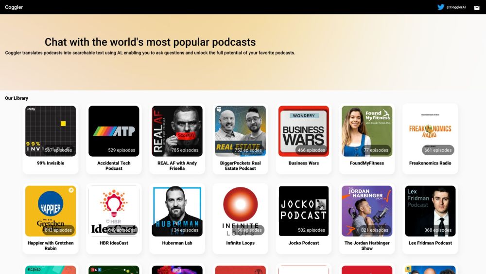 Coggler: AI Tool to Chat with Top Podcasts