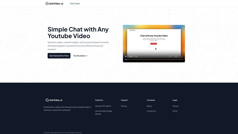 AskVideo.ai: Free AI Tool to Chat with YouTube Videos