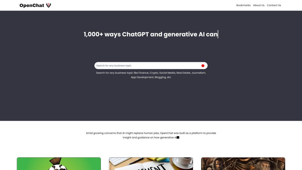 OpenChat: AI Tool for Online Income with 1,000+ Ideas