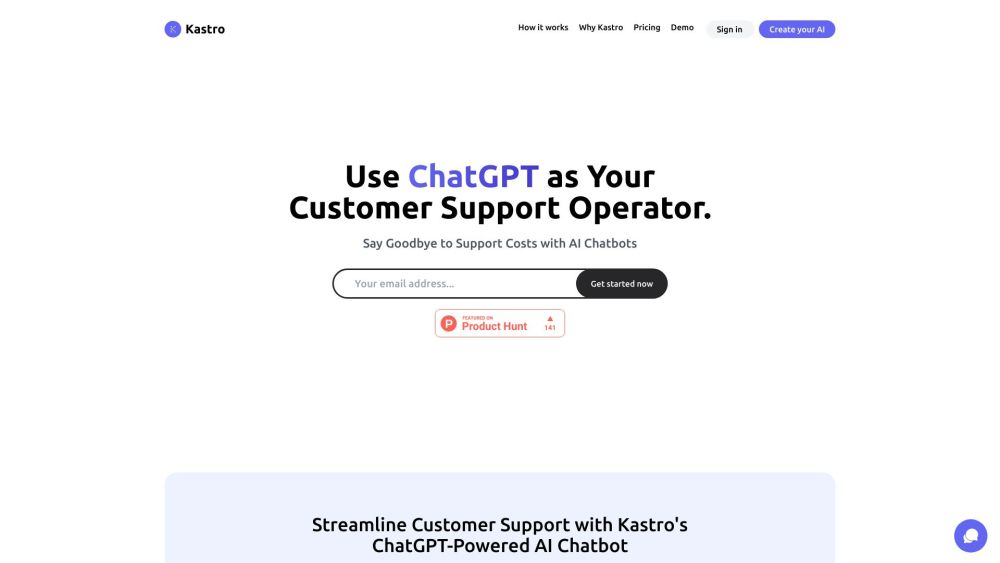 Kastro - Your AI Assistant: AI Tool for 24/7 Support