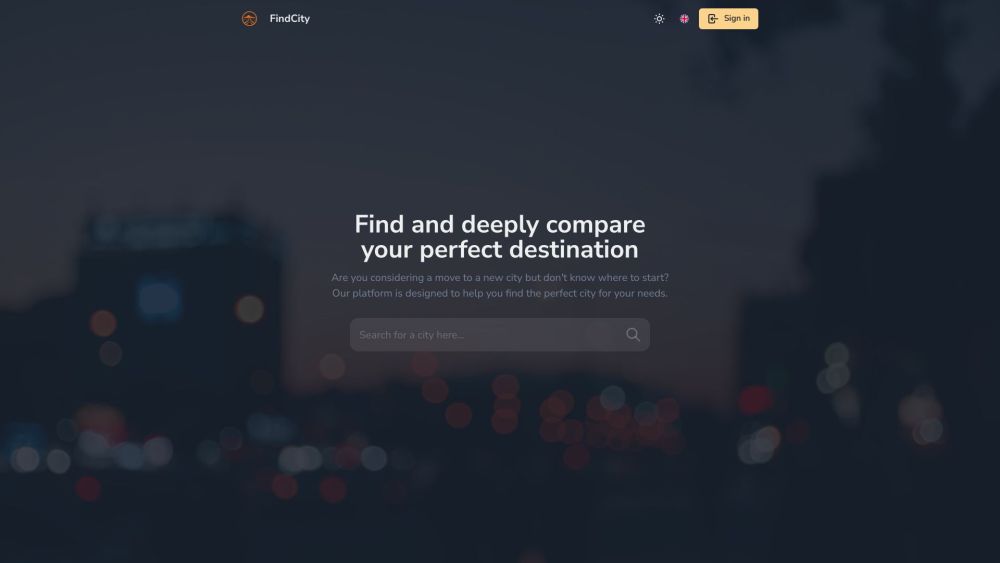 FindCity: Discover & Compare Perfect Destinations