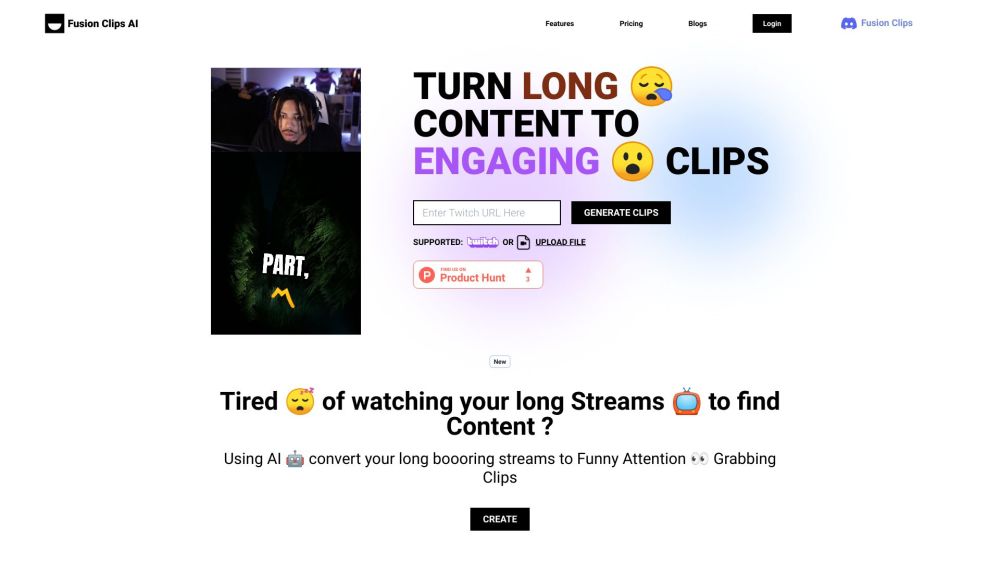 Fusion Clips AI: Convert Long Streams to Funny AI Tool