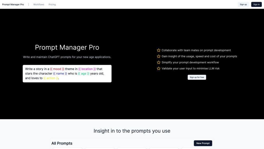 Prompt Manager Pro: AI Tool for Prompt Management