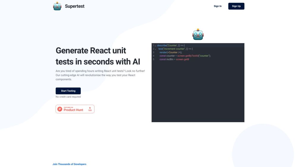 Supertest: AI Tool for React Test Automation