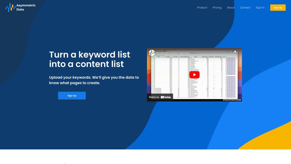 Asymmetric Data: AI Tool for Smart Content Clustering