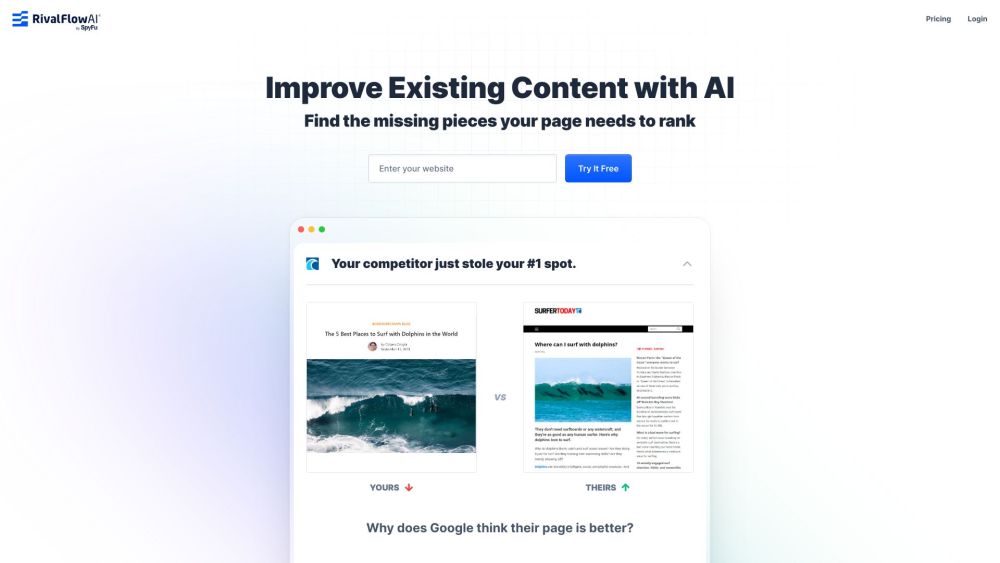 RivalFlowAI: AI Tool to Compare Pages & Fix SEO Gaps