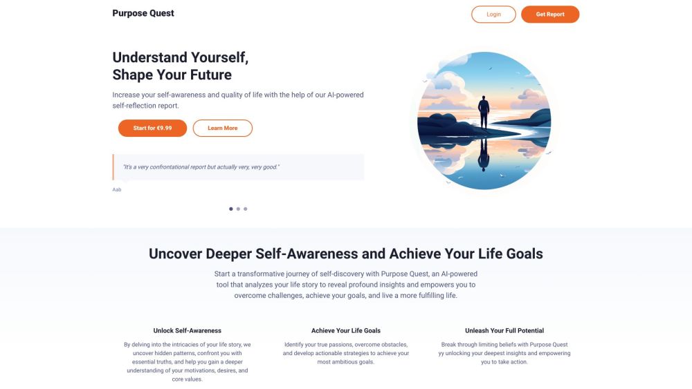 Purpose Quest: Self-awareness AI tool