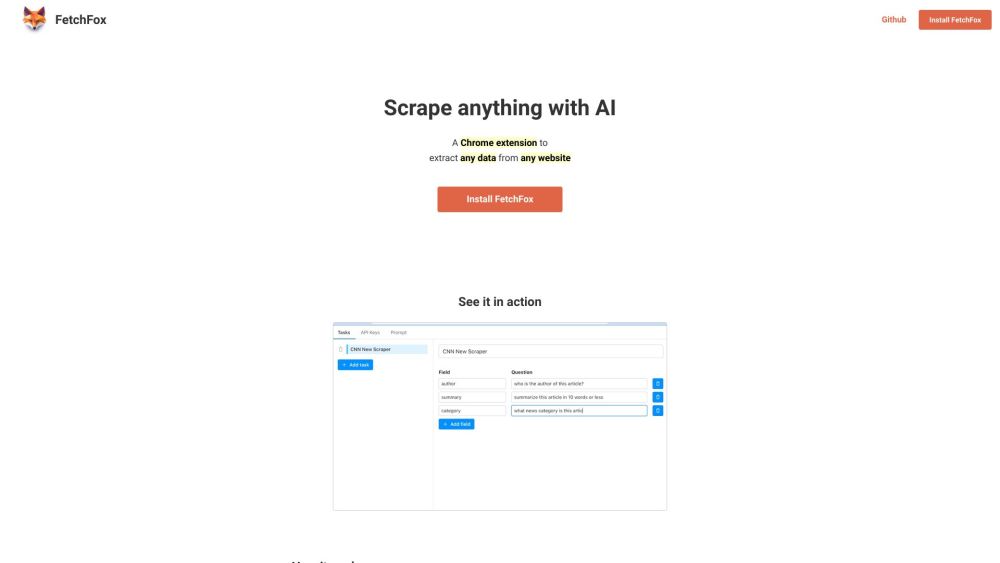 FetchFox: AI Web Scraper Chrome Extension